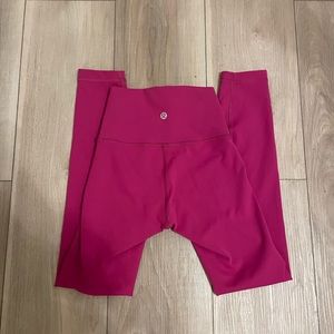 lululemon wunder train ripened raspberry leggings pink